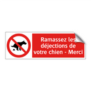 Ramassez les déjections de votre chien - Merci
