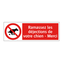 Ramassez les déjections de votre chien - Merci