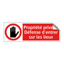 Propriété privée ! Défense d'entrer sur les lieux