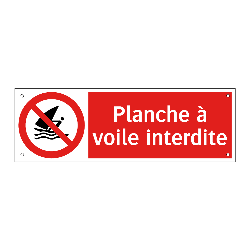Planche à voile interdite