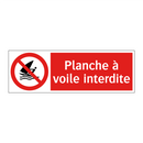 Planche à voile interdite