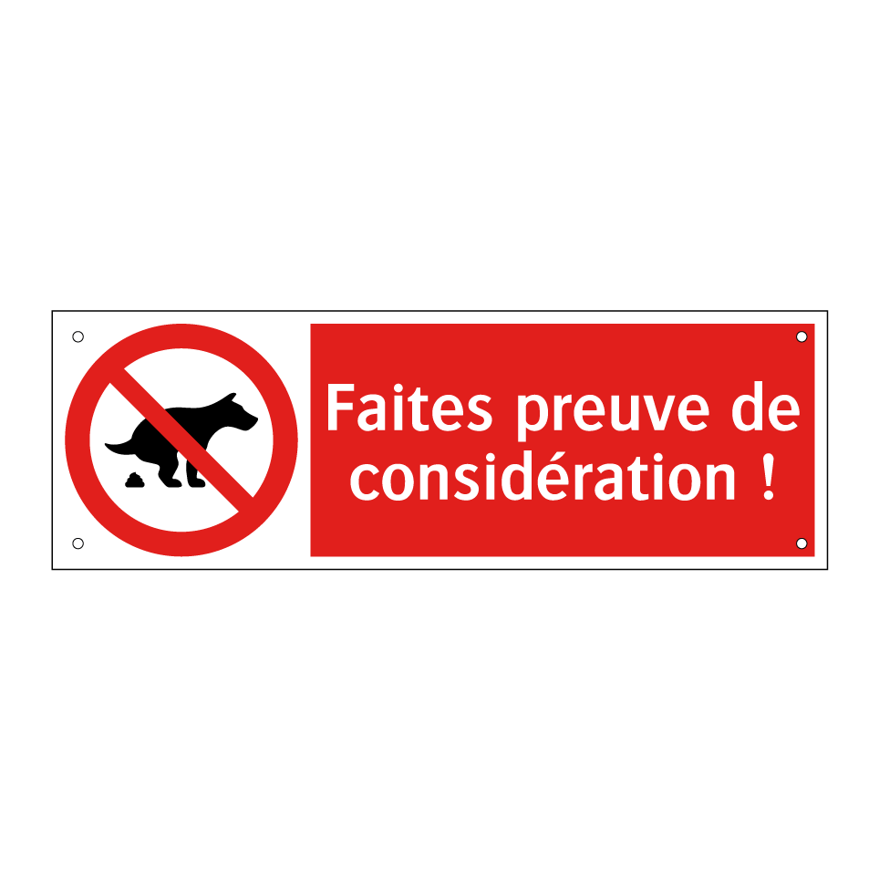 Faites preuve de considération !