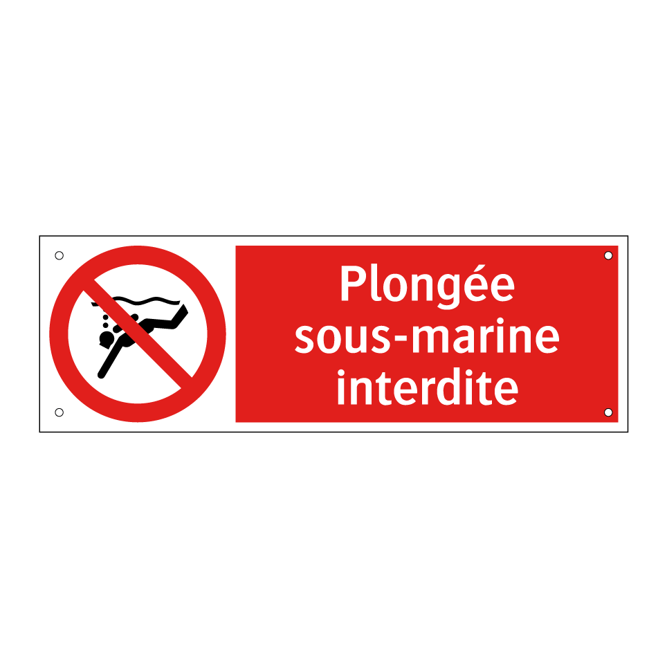 Plongée sous-marine interdite