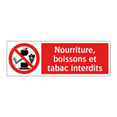 Nourriture, boissons et tabac interdits