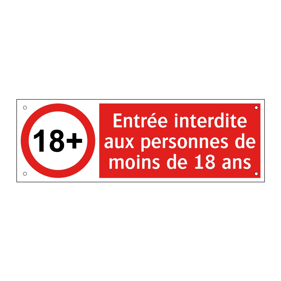 Entrée interdite aux personnes de moins de 18 ans