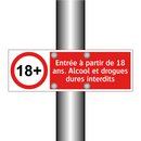 Entrée à partir de 18 ans. Alcool et drogues dures interdits