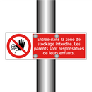 Entrée dans la zone de stockage interdite. Les parents sont responsables de leurs enfants.