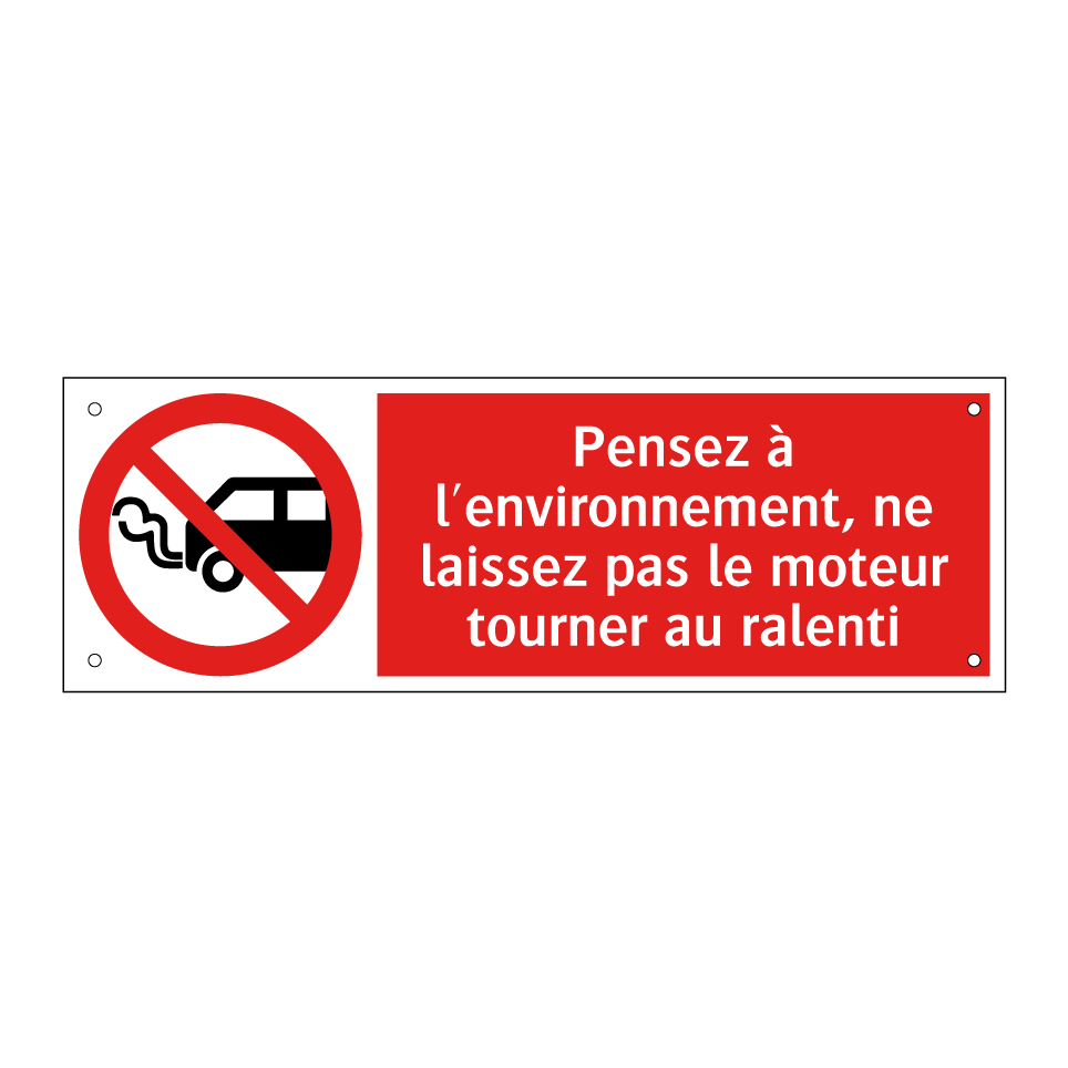 Pensez à l'environnement, ne laissez pas le moteur tourner au ralenti