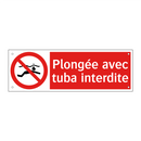 Plongée avec tuba interdite