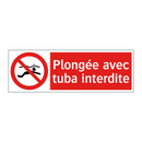 Plongée avec tuba interdite