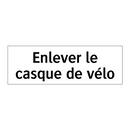 Enlever le casque de vélo