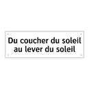Du coucher du soleil au lever du soleil