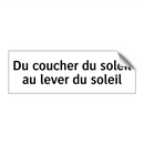 Du coucher du soleil au lever du soleil