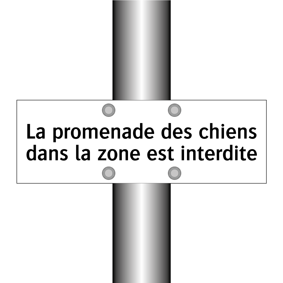 La promenade des chiens dans la zone est interdite