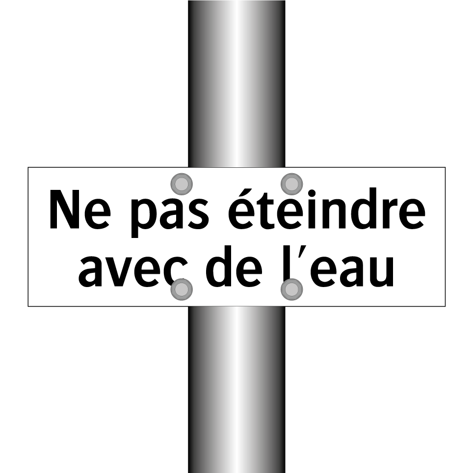 Ne pas éteindre avec de l'eau