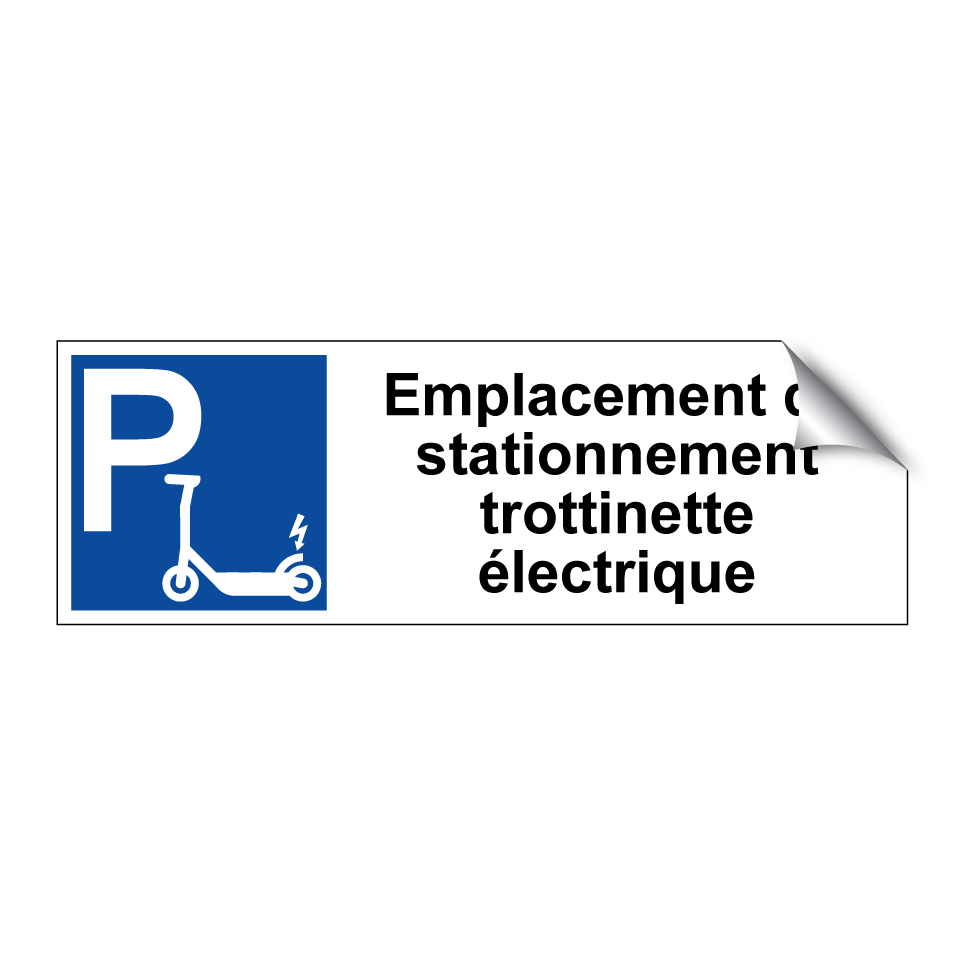 Emplacement de stationnement trottinette électrique