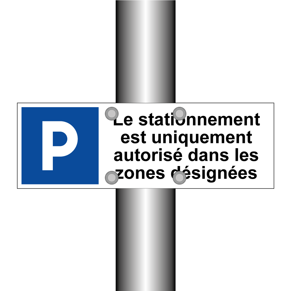 Le stationnement est uniquement autorisé dans les zones désignées