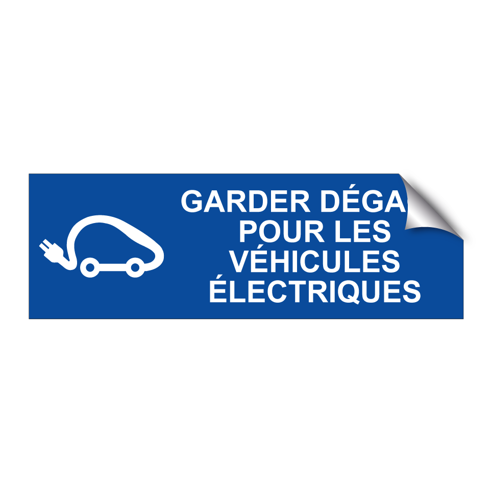 Garder dégagé pour les véhicules électriques