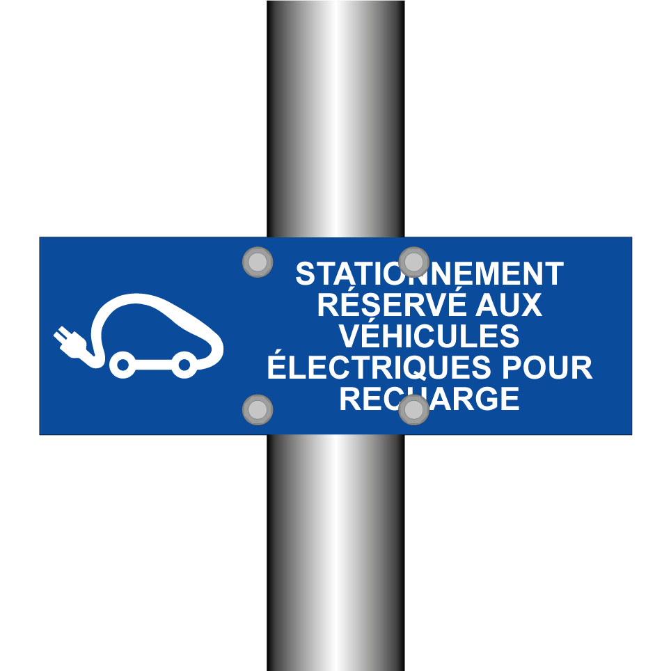 Stationnement réservé aux véhicules électriques pour recharge