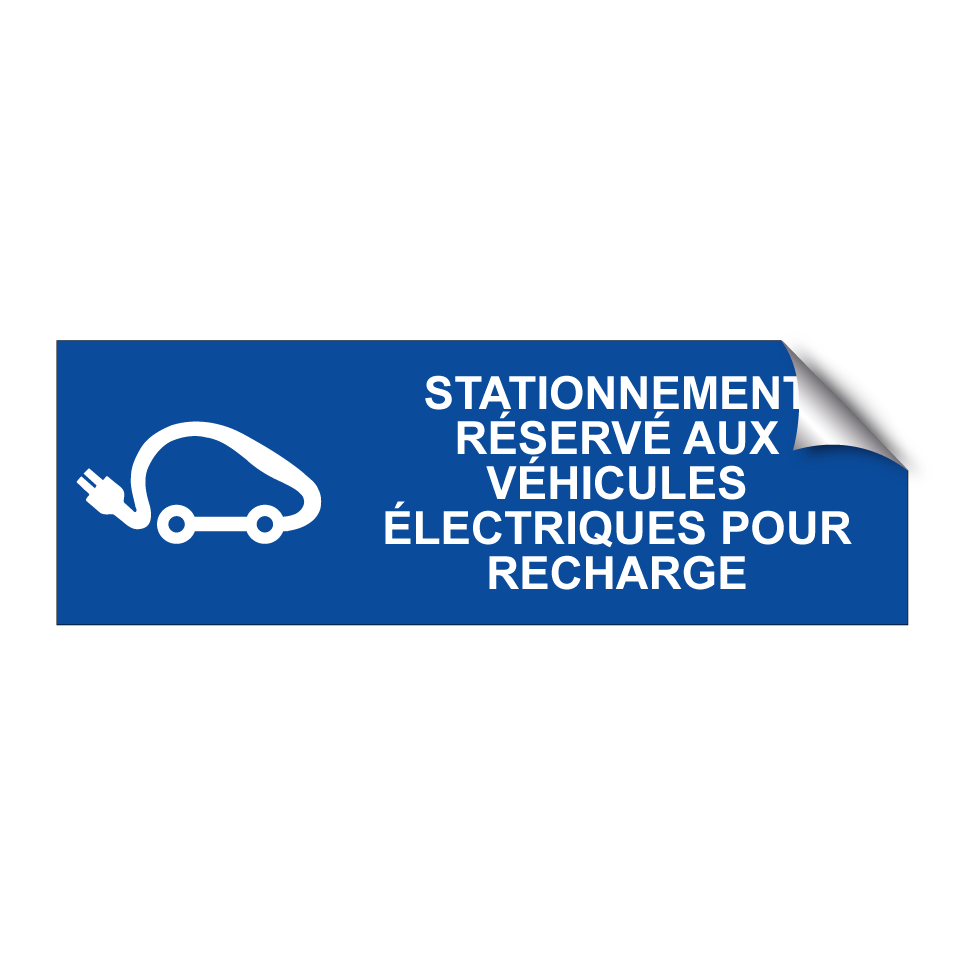 Stationnement réservé aux véhicules électriques pour recharge