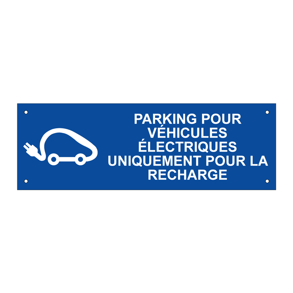 Parking pour véhicules électriques uniquement pour la recharge.