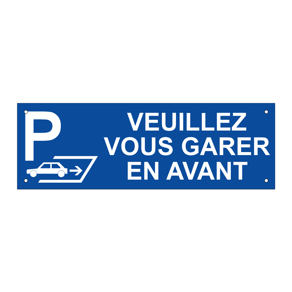 Veuillez vous garer en avant