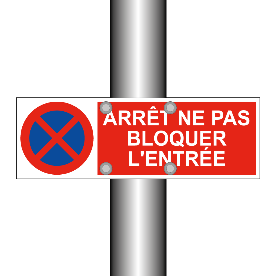 Arrêt ne pas bloquer l'entrée