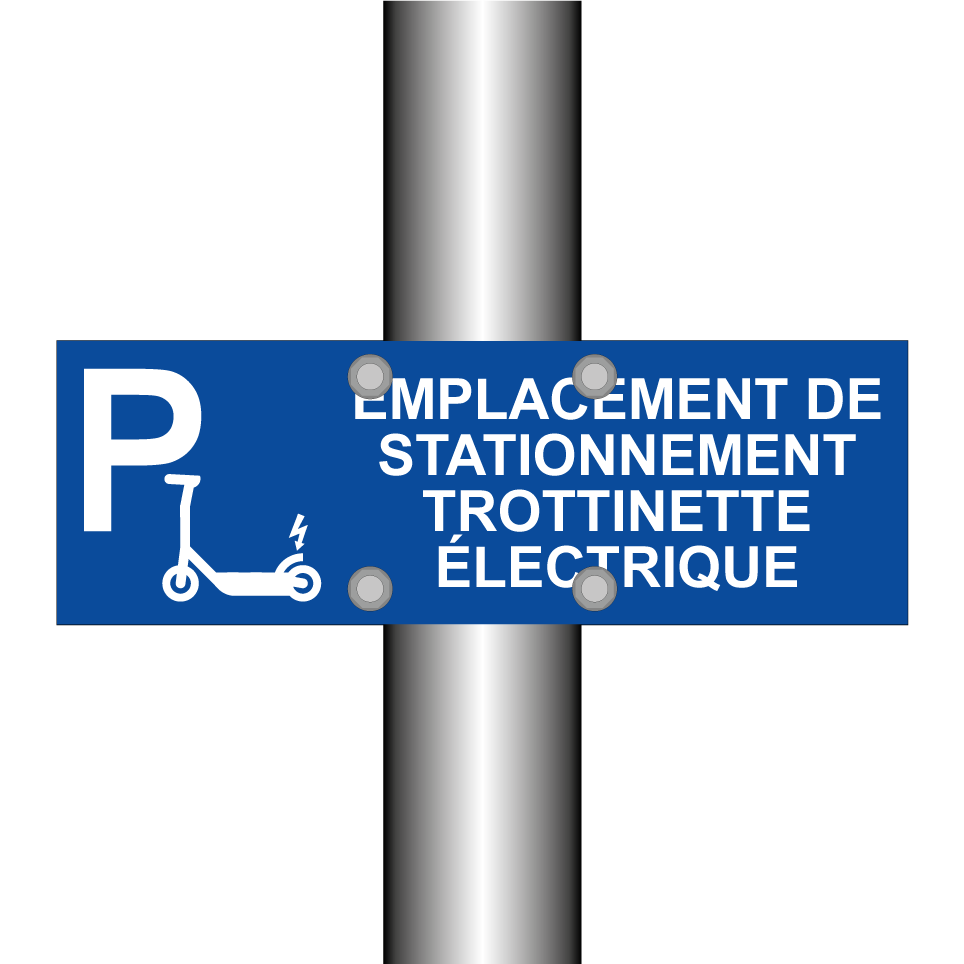 Emplacement de stationnement trottinette électrique