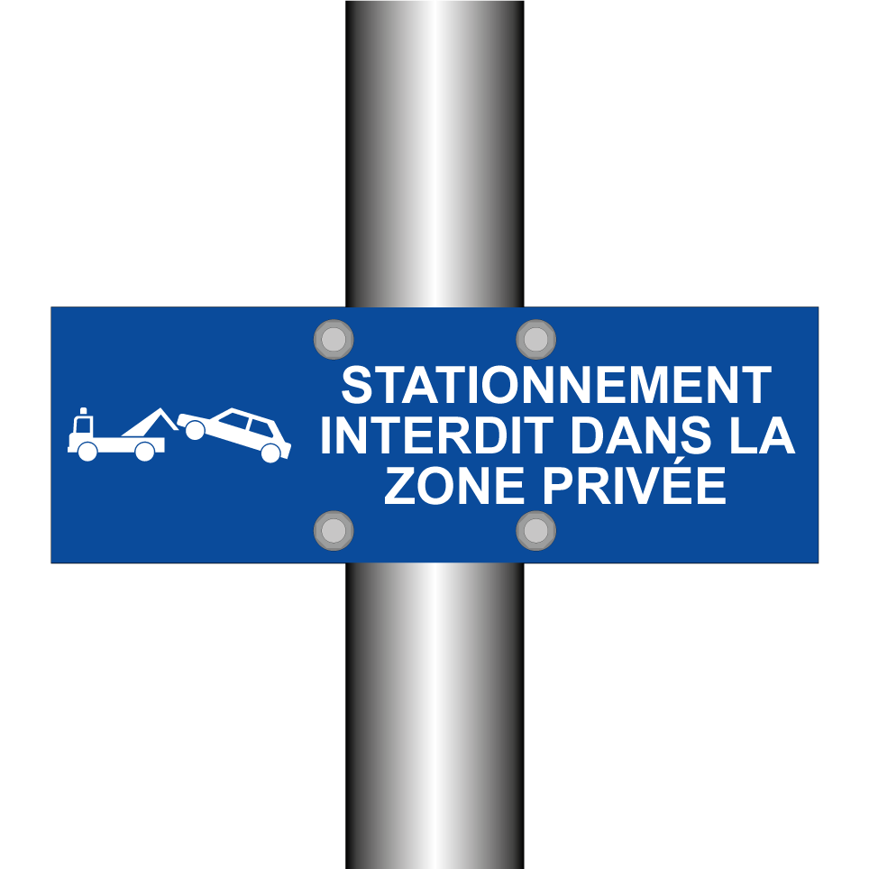 Stationnement interdit dans la zone privée