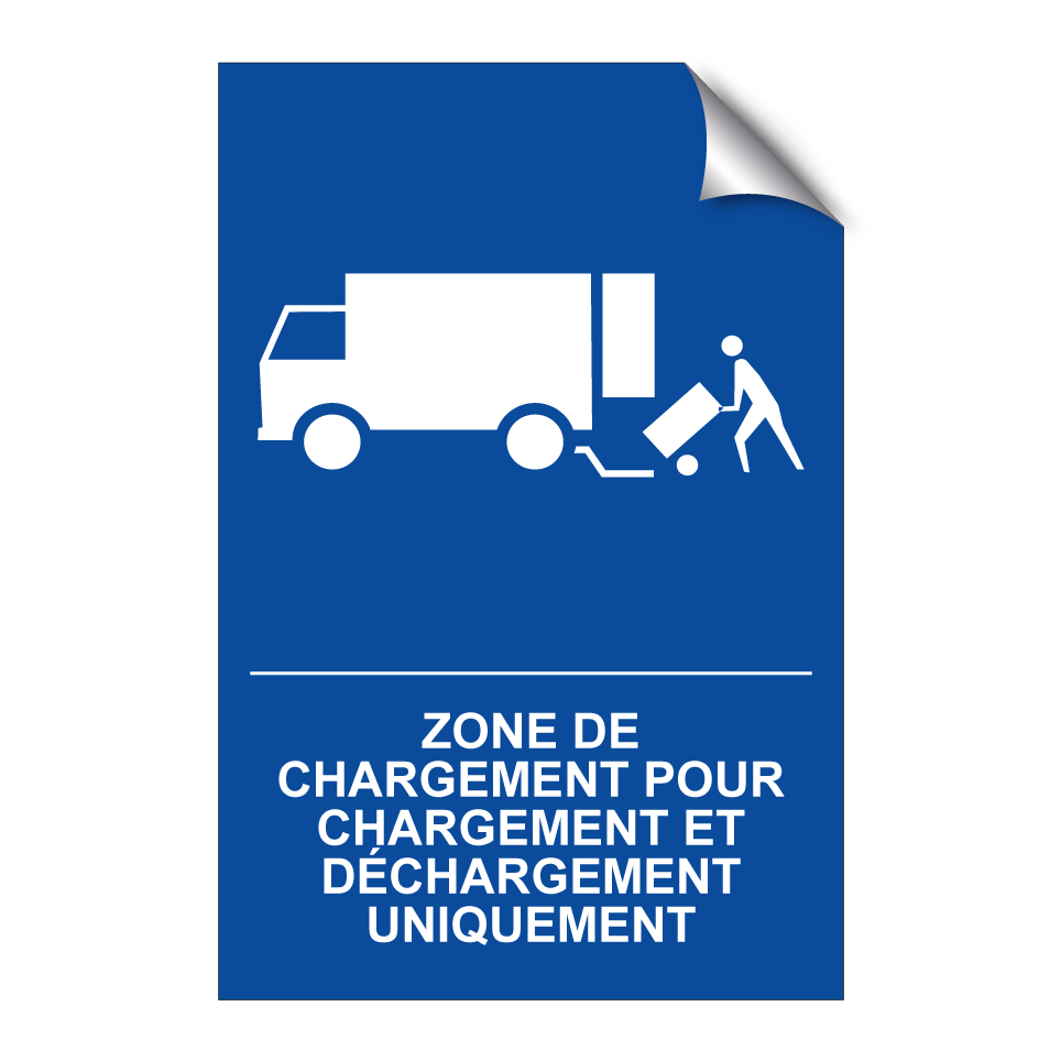 Zone de chargement pour chargement et déchargement uniquement