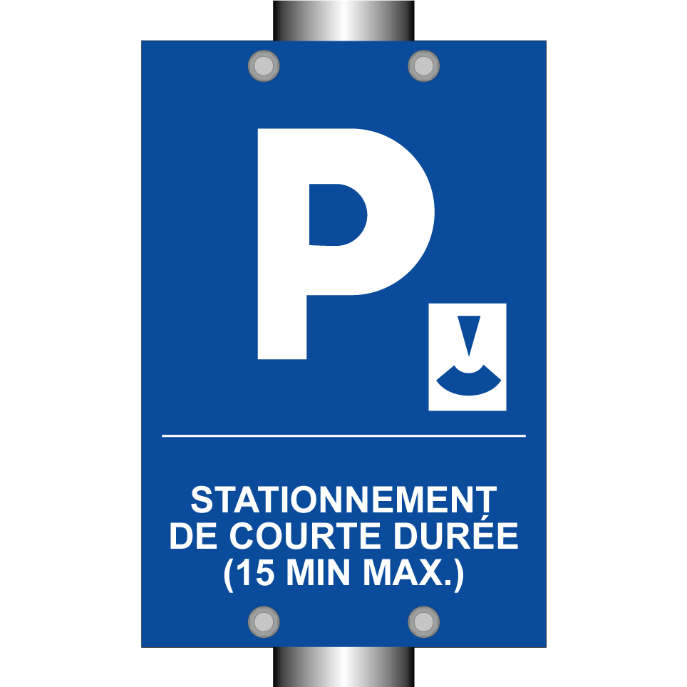 Stationnement de courte durée (15 min max.)