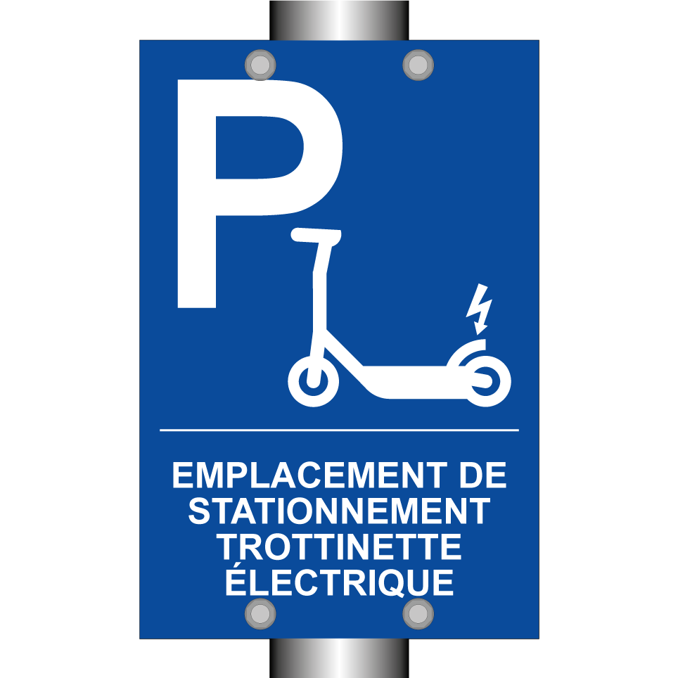 Emplacement de stationnement trottinette électrique