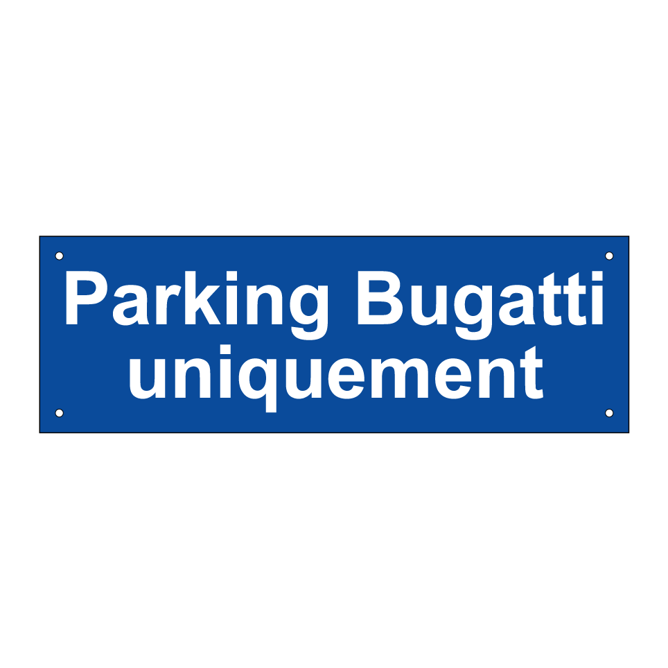 Parking Bugatti uniquement