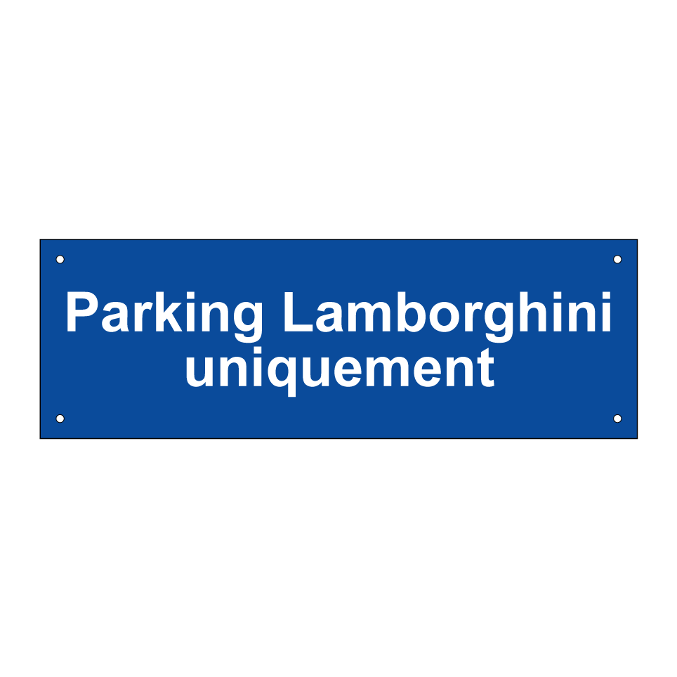Parking Lamborghini uniquement