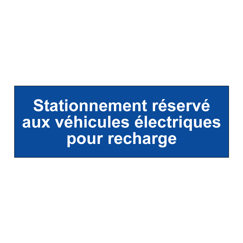 Stationnement réservé aux véhicules électriques pour recharge