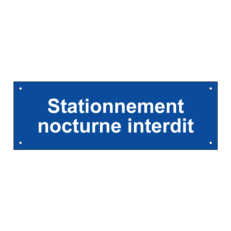 Stationnement nocturne interdit