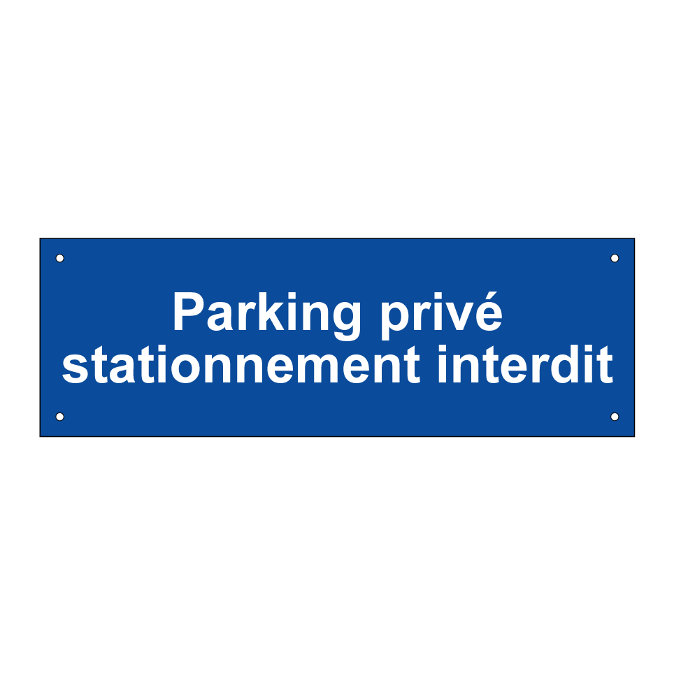 Parking privé stationnement interdit