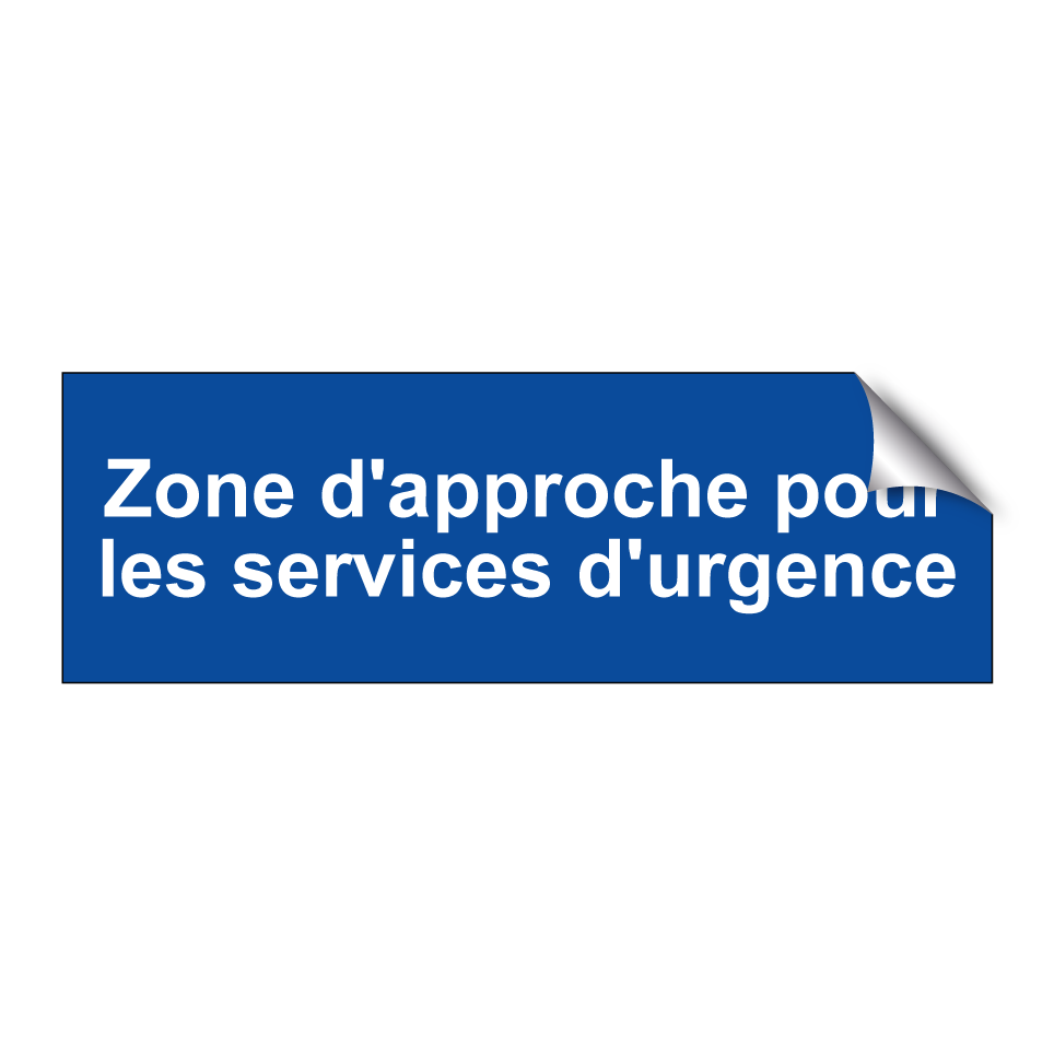 Zone d'approche pour les services d'urgence