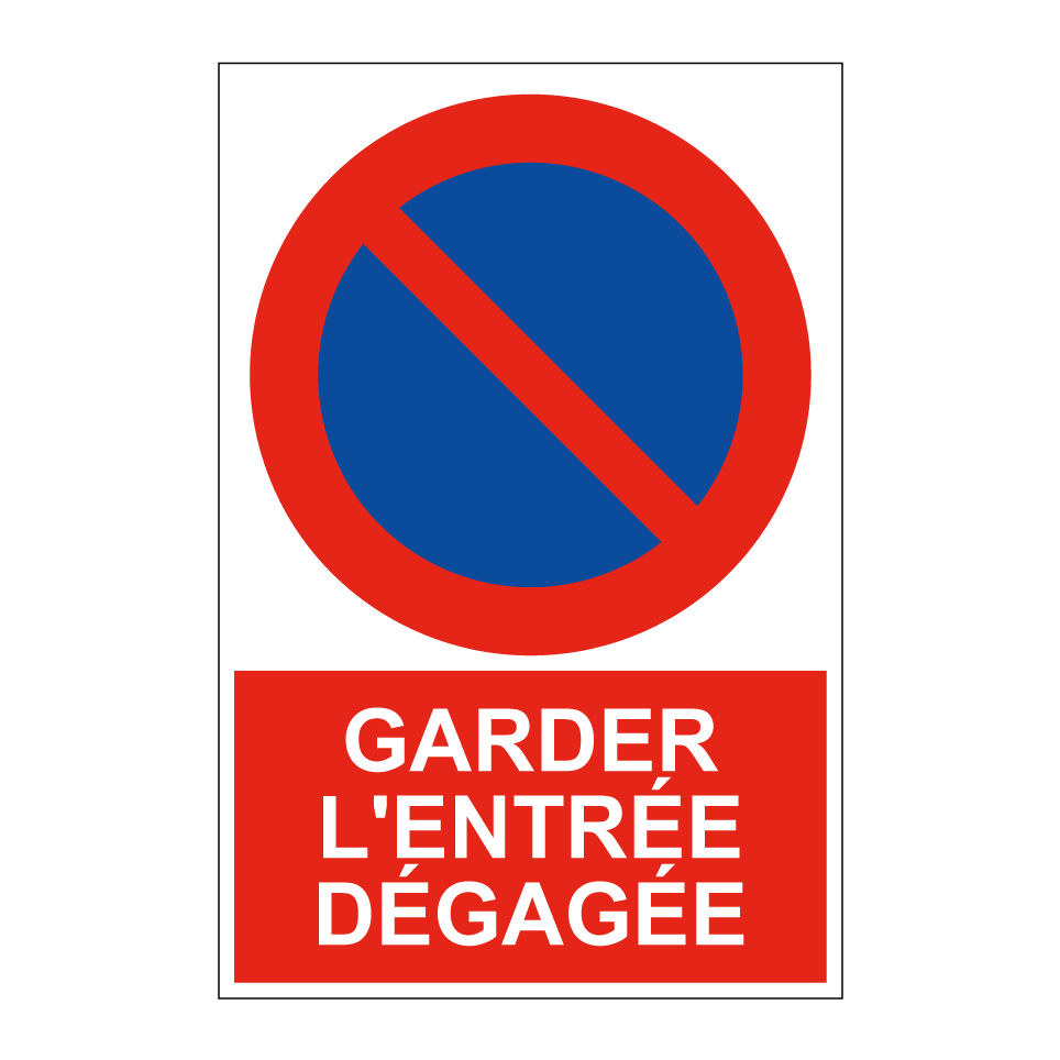 Garder l'entrée dégagée