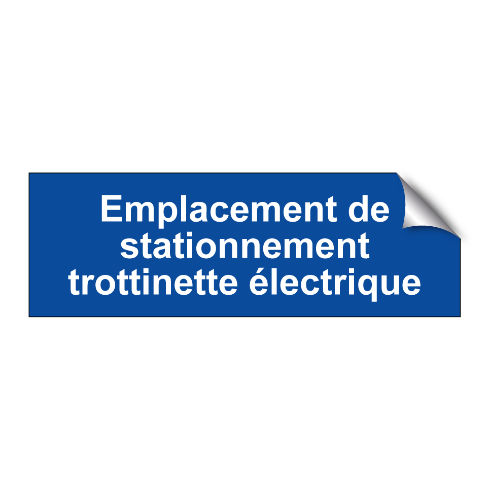 Emplacement de stationnement trottinette électrique