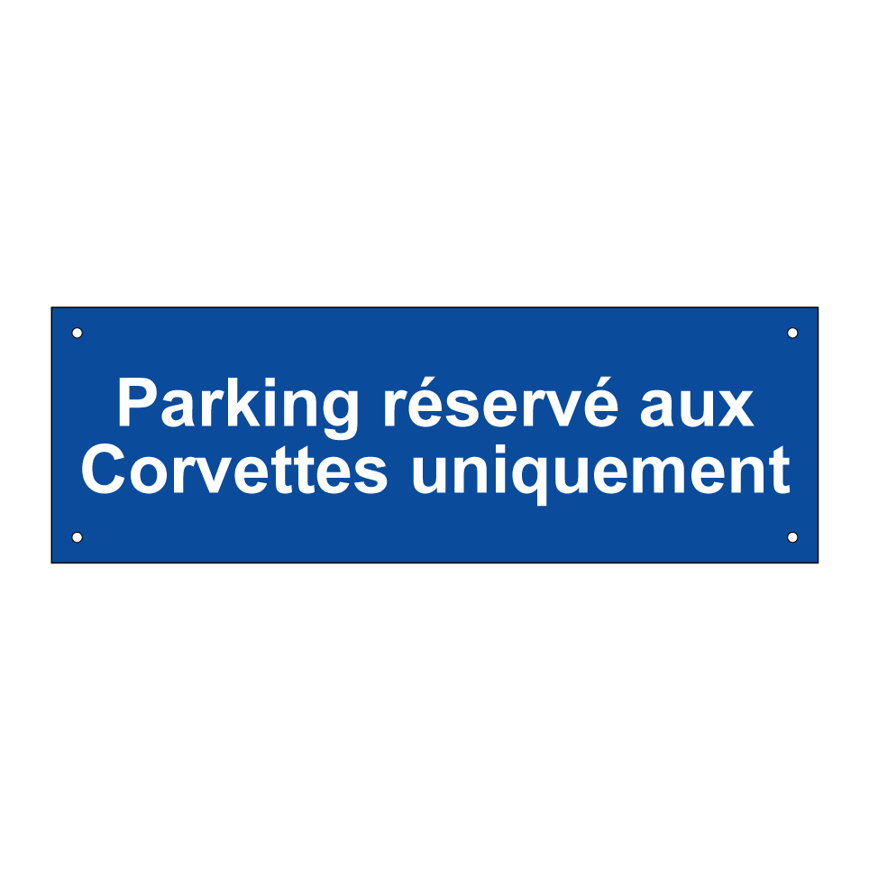 Parking réservé aux Corvettes uniquement