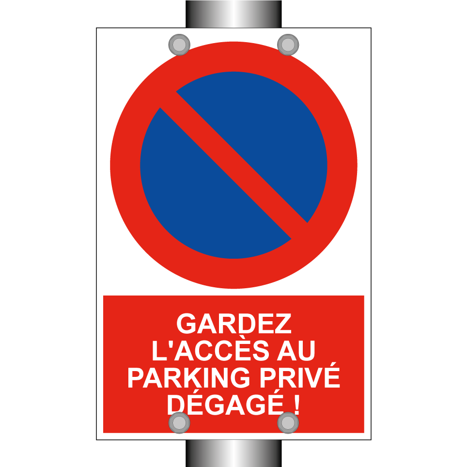 Gardez l'accès au parking privé dégagé !