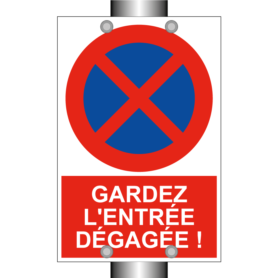 Gardez l'entrée dégagée !