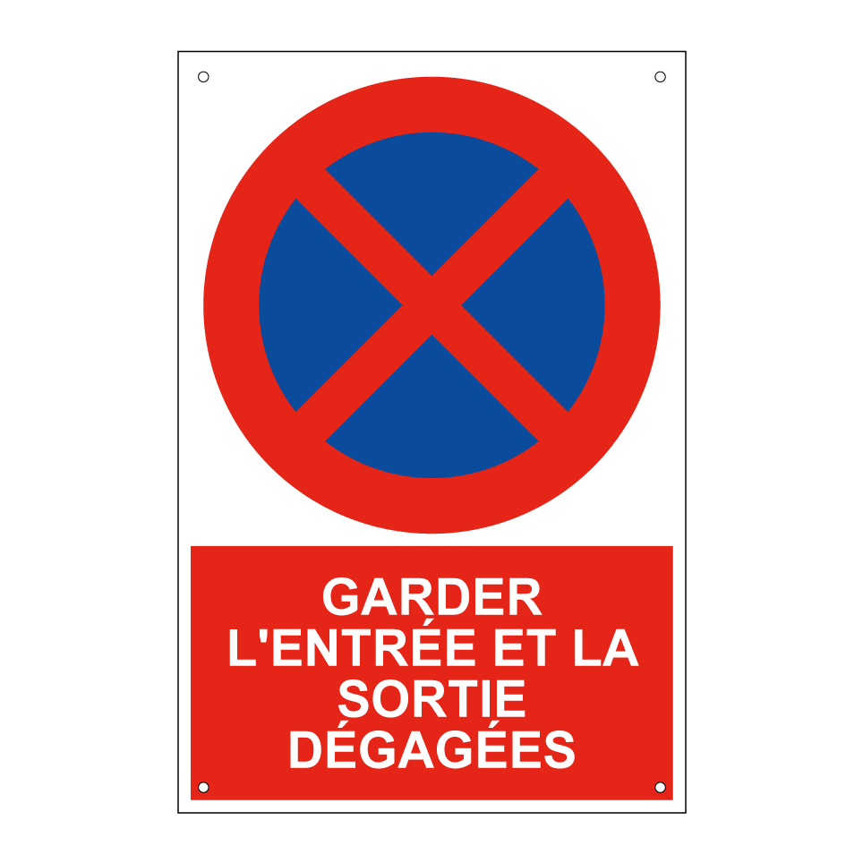 Garder l'entrée et la sortie dégagées