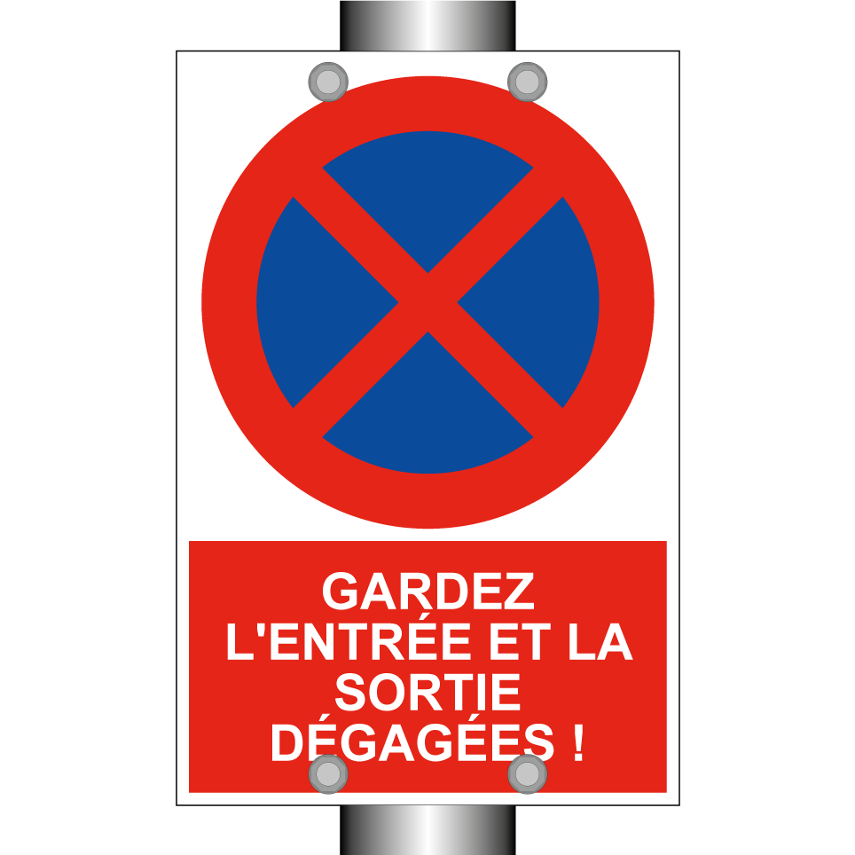 Gardez l'entrée et la sortie dégagées !