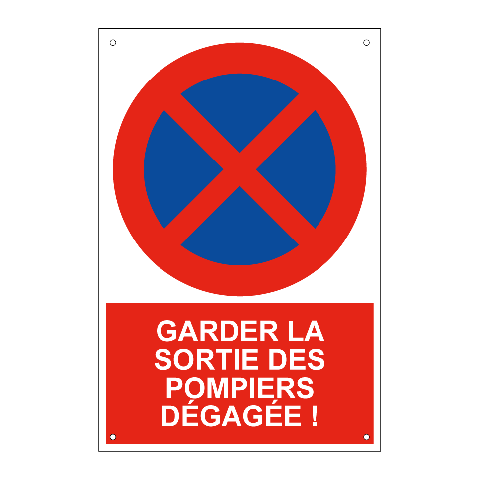 Garder la sortie des pompiers dégagée !