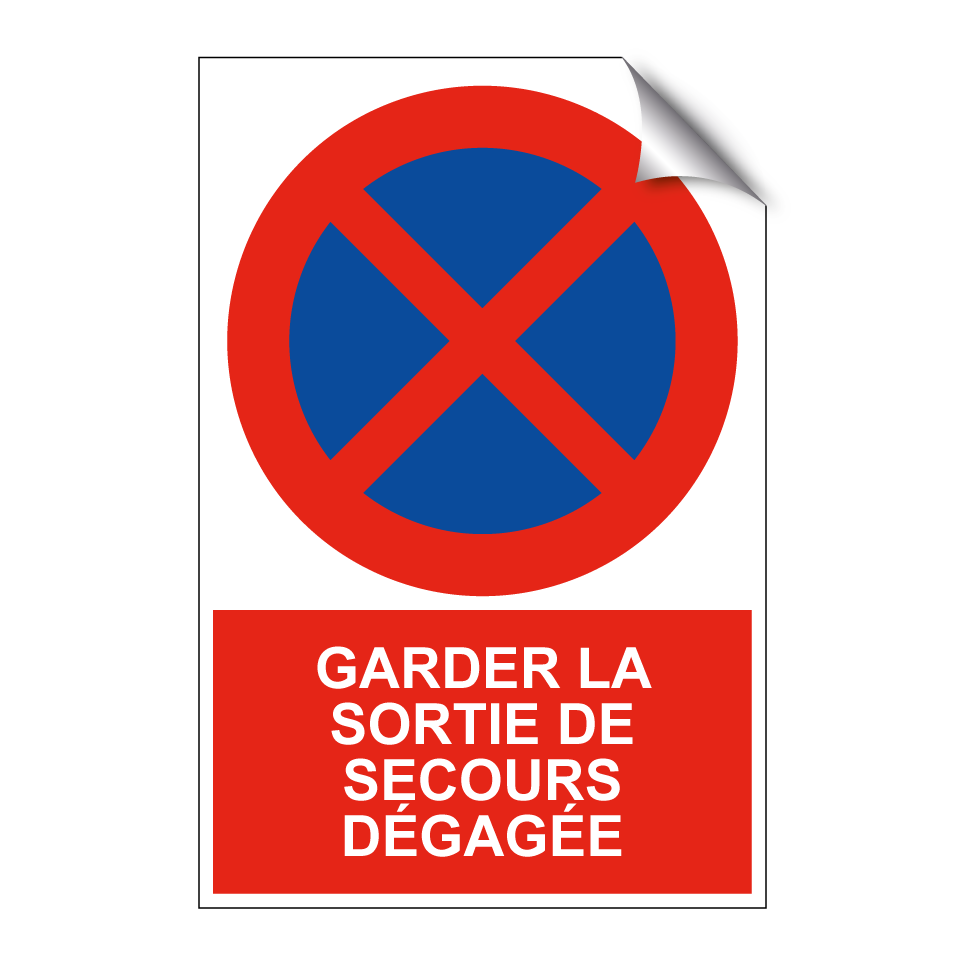 Garder la sortie de secours dégagée