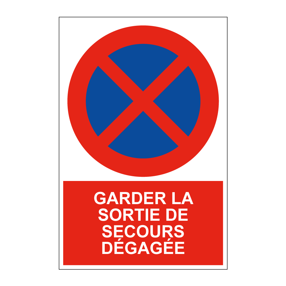 Garder la sortie de secours dégagée