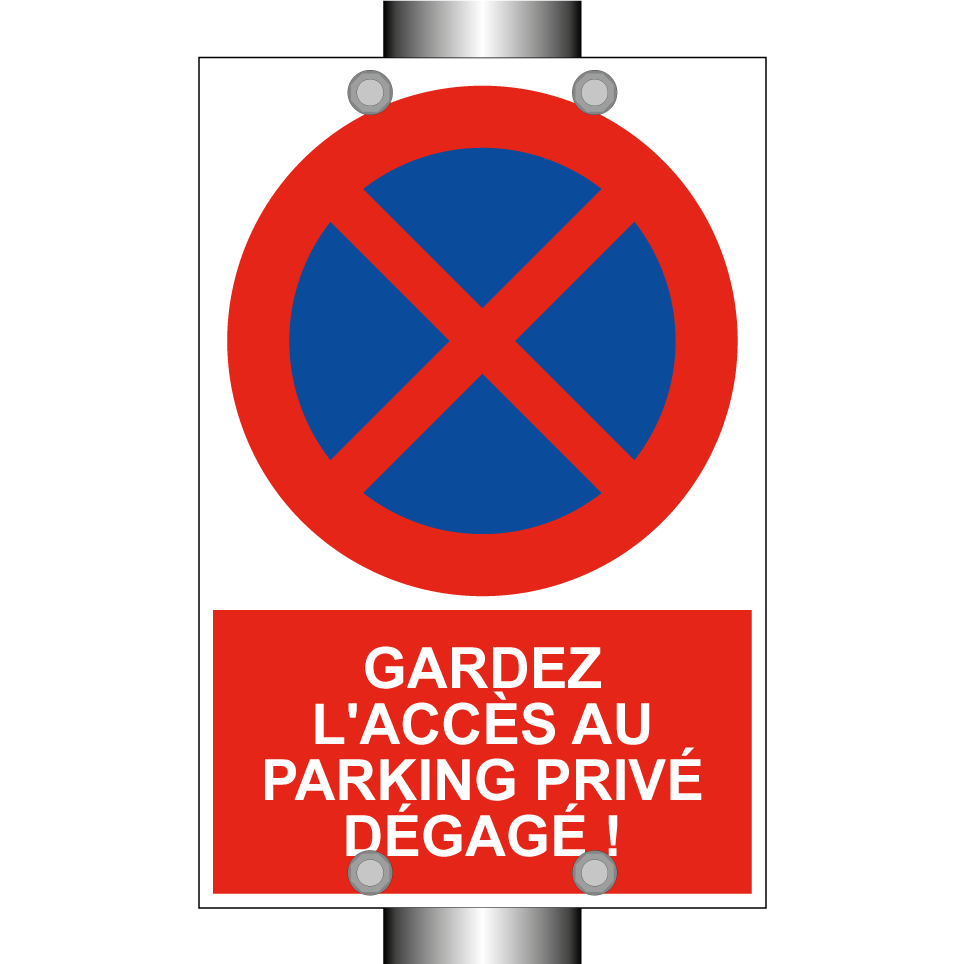 Gardez l'accès au parking privé dégagé !