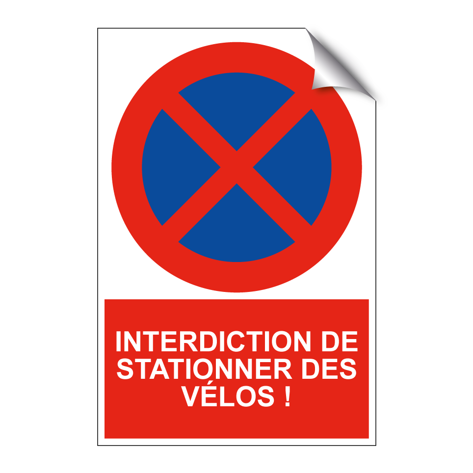 Interdiction de stationner des vélos !